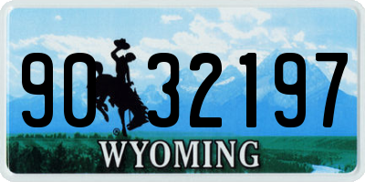 WY license plate 9032197