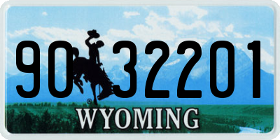WY license plate 9032201