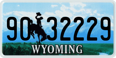 WY license plate 9032229