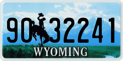 WY license plate 9032241