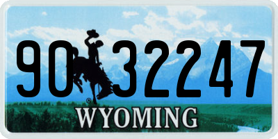 WY license plate 9032247