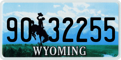 WY license plate 9032255