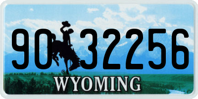 WY license plate 9032256
