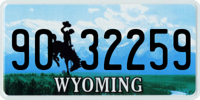 WY license plate 9032259
