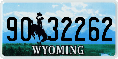 WY license plate 9032262