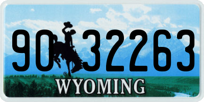 WY license plate 9032263