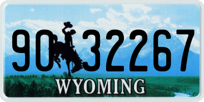 WY license plate 9032267