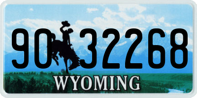 WY license plate 9032268