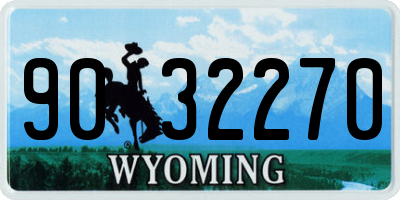 WY license plate 9032270