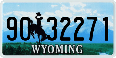WY license plate 9032271