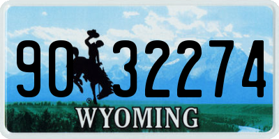 WY license plate 9032274