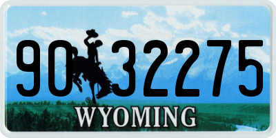 WY license plate 9032275