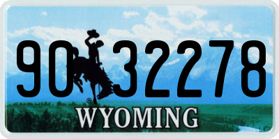 WY license plate 9032278