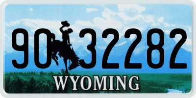 WY license plate 9032282