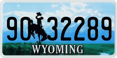 WY license plate 9032289