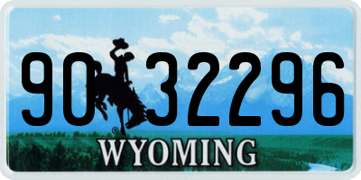 WY license plate 9032296