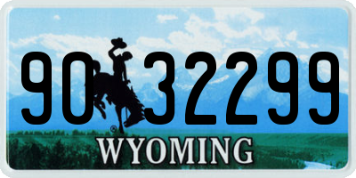 WY license plate 9032299