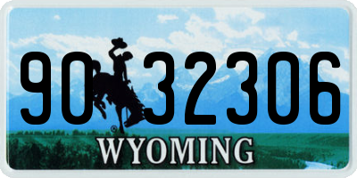 WY license plate 9032306