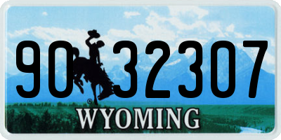 WY license plate 9032307