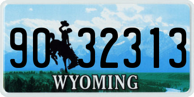 WY license plate 9032313