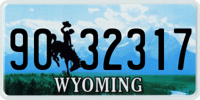 WY license plate 9032317