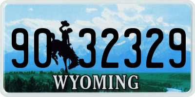 WY license plate 9032329