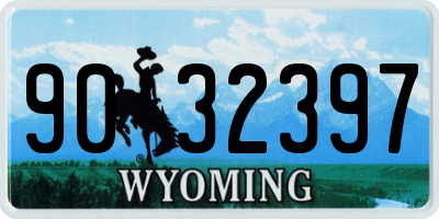 WY license plate 9032397