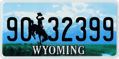 WY license plate 9032399