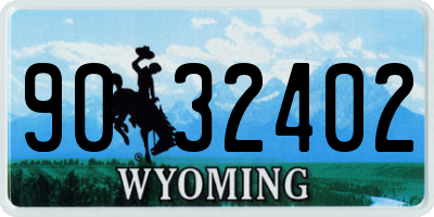 WY license plate 9032402