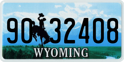 WY license plate 9032408