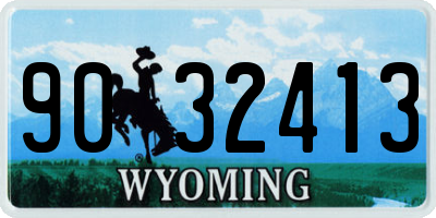 WY license plate 9032413