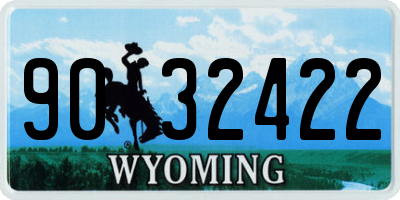 WY license plate 9032422
