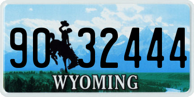 WY license plate 9032444