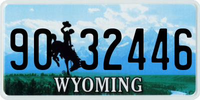 WY license plate 9032446