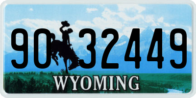 WY license plate 9032449