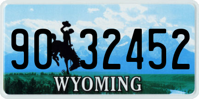 WY license plate 9032452