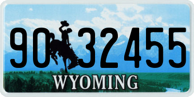 WY license plate 9032455
