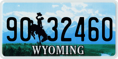 WY license plate 9032460