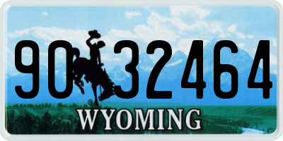 WY license plate 9032464