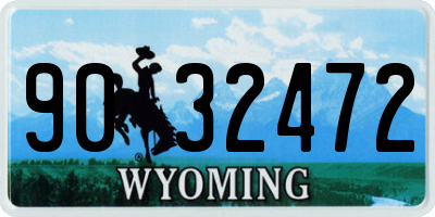WY license plate 9032472