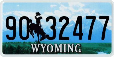 WY license plate 9032477