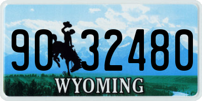 WY license plate 9032480