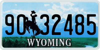 WY license plate 9032485