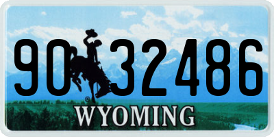 WY license plate 9032486