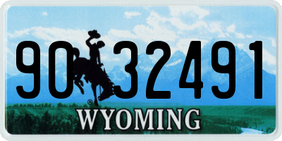 WY license plate 9032491