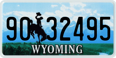 WY license plate 9032495