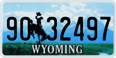 WY license plate 9032497