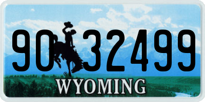 WY license plate 9032499