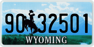 WY license plate 9032501