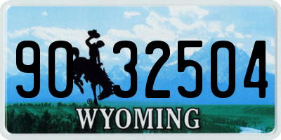 WY license plate 9032504